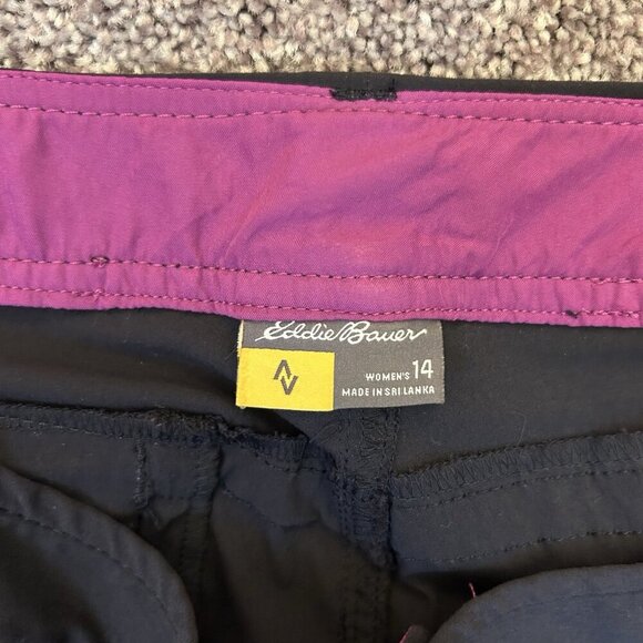 Eddie Bauer Women's Chino Pants Size 14 Black Lightweight Stretch Pockets EUC - Picture 15 of 16